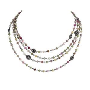 VIRGINS SAINTS & ANGELS VSA Magdalena Precious Sapphire Beads in Gunmetal